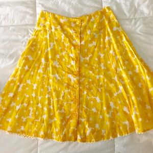 Yellow floral skirt